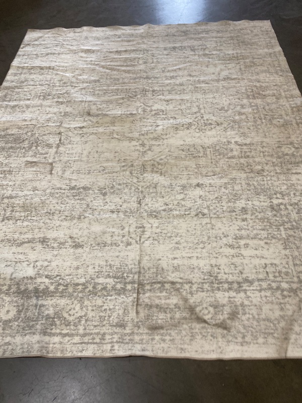 Photo 1 of 9x12 Area Rugs for Living Room, Non Slip Machine Washable Vintage Rugs, Low Pile Lightweight Large Rug for Bedroom, Dining Room, Home Office Brown