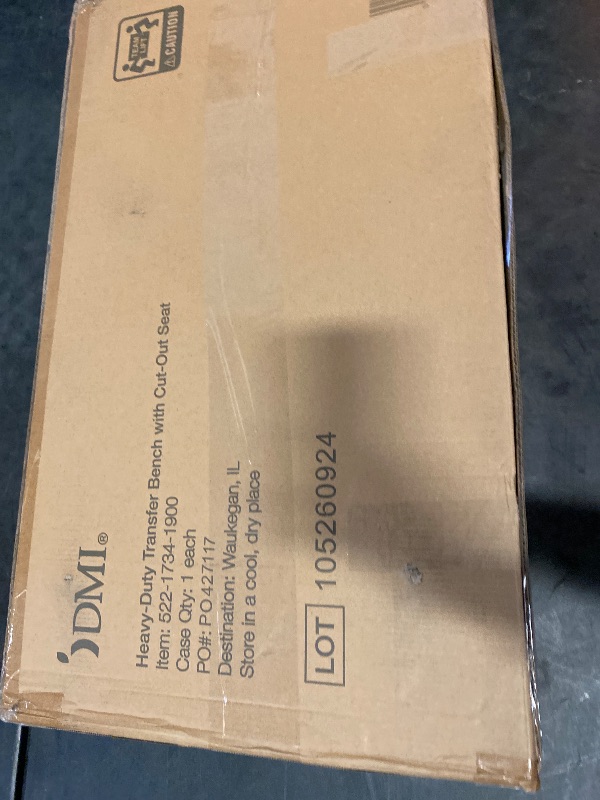 Photo 1 of DMI Tub Transfer Bench and Shower Chair with Non Slip Aluminum Body, FSA Eligible, Adjustable Seat Height and Cut Out Access, Holds Weight up to 400 Lbs, Bath and Shower Safety, Transfer Bench