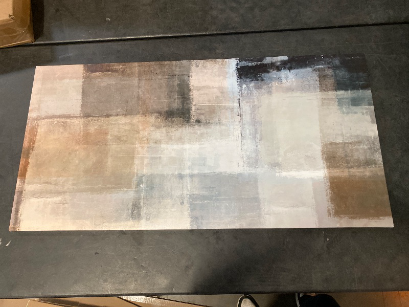 Photo 1 of Baisuart Canvas Prints Abstract Wall Art Print Paintings Grey and Brown Stretched Canvas Wooden Framed for Living Room Bedroom and Office Home Decor Artwork 20x40inch