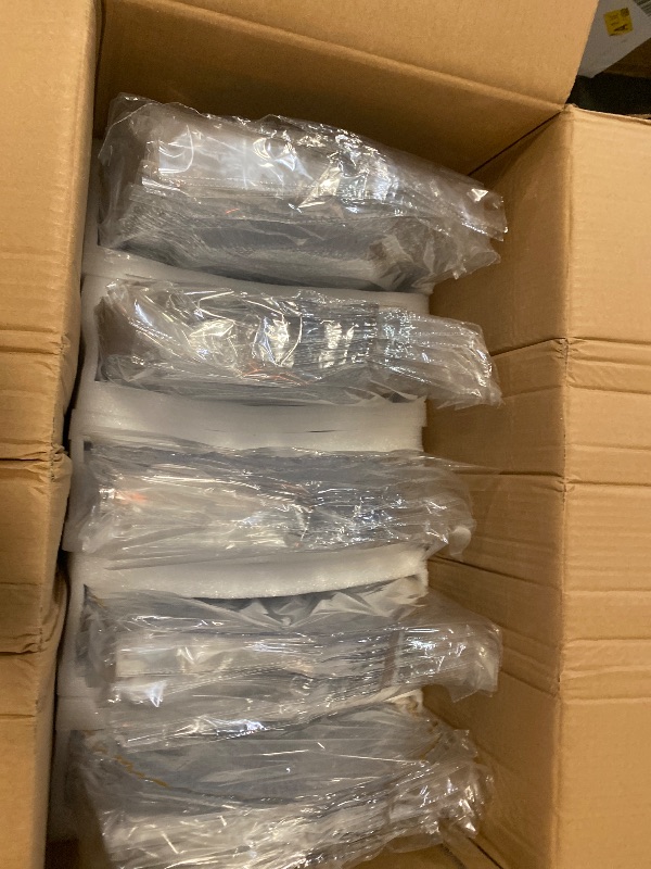 Photo 1 of 50 Pcs Clear Charger Plates Bulk, 13" Reef Acrylic Plate Chargers for Dinner, Plastic Floral Decorative Plates for Table Setting, Wedding, Party, Event, Decoration