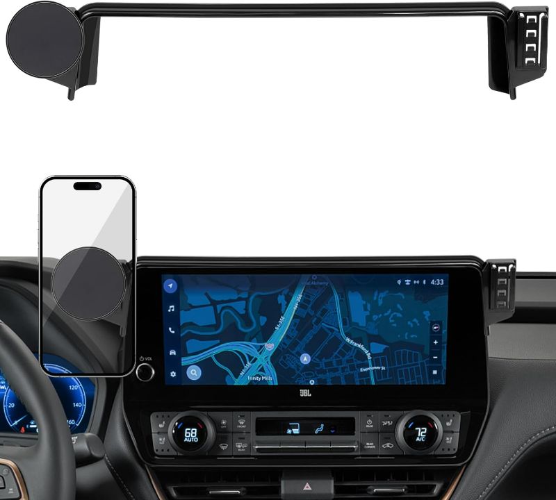 Photo 1 of Car Phone Holder for Toyota Grand Highlander 2024 2025- for MagSafe Magnetic Cell Phone Mount for Toyota Grand Highlander Accessories 12.3 inch Touchscreen - Cradles Strong Magnets for iPhone