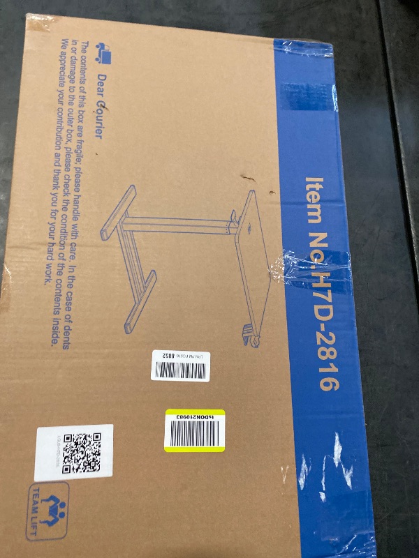 Photo 1 of FLEXISPOT H7 Adjustable Overbed Bedside Table with Wheels Pneumatic Mobile Standing Desk Laptop Desk Rolling Computer Cart Movable Table Hospital Home Use(27.6" W x 15.7" D, Mahogany Table)
