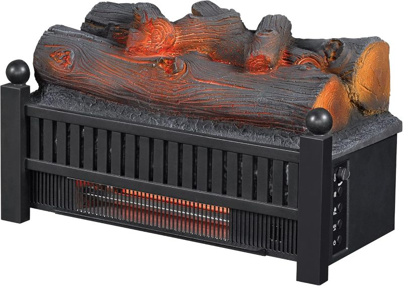 Photo 1 of duraflame® Electric Log Set 1,000 Sq Ft Infrared Heater, Faux Logs Insert with LED Flames for Existing Fireplaces, Crackling Sounds, Remote Control Included