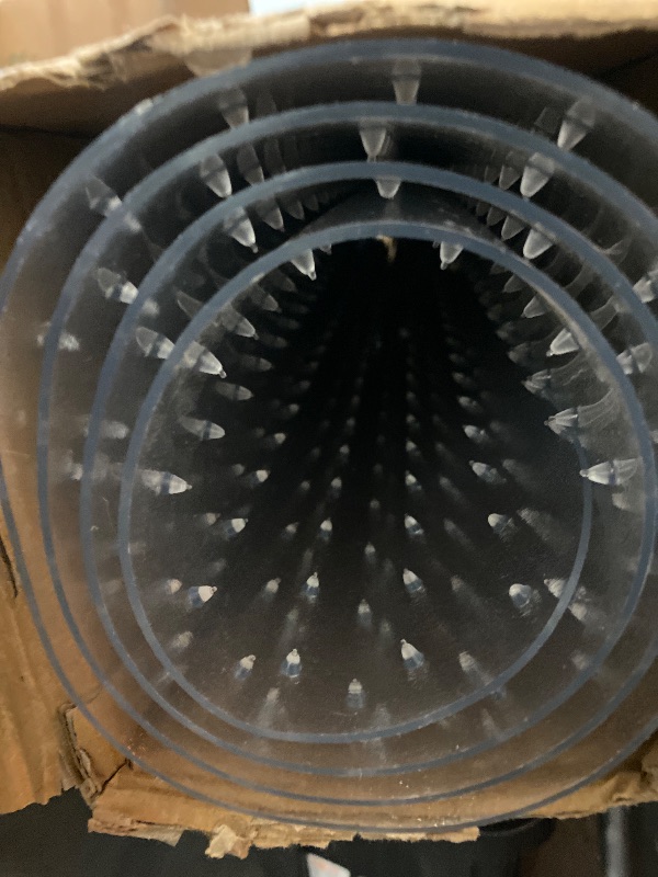 Photo 1 of Chair Mat for Carpet, SALLOUS 46" x 60" Office Chair Mat for Carpeted Floors, Heavy Duty Vinyl Floor Mat with Grips, Floor Protector Computer Desk Mat for Home Office (Clear, Rectangular)