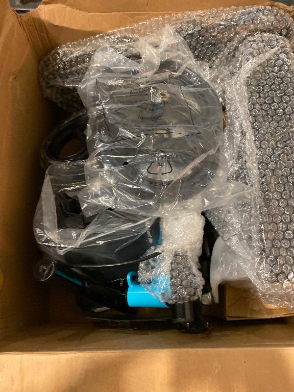 Photo 1 of HOMLAND Knee Scooter for Foot Injuries Ankle Surgery, Foldable Steerable Knee Walker with Dual Brakes System, Height Adjustable Handle & Seat, Removable Storage Bag, 300 lbs Capacity