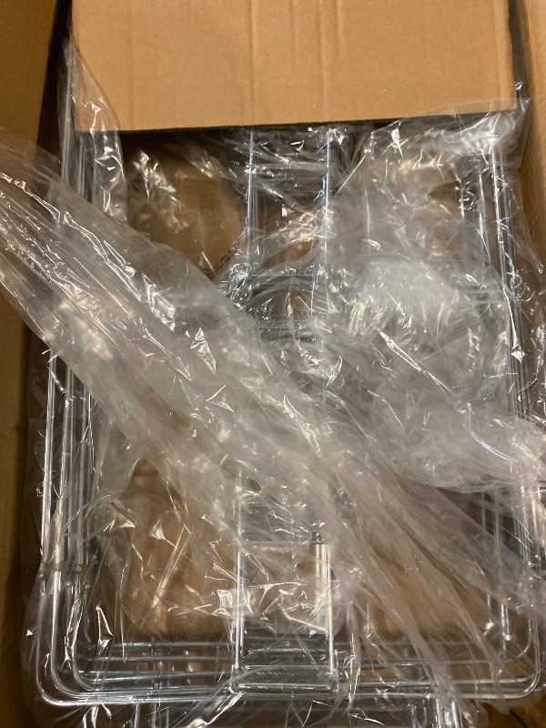 Photo 1 of 8 Pcs Buffet Wire Rack Buffet Rack, Reusable Buffet Wire Rack Chafing Stand for Catering Pan Food Dish Serving Tray Buffet Birthday Supply (Silver)