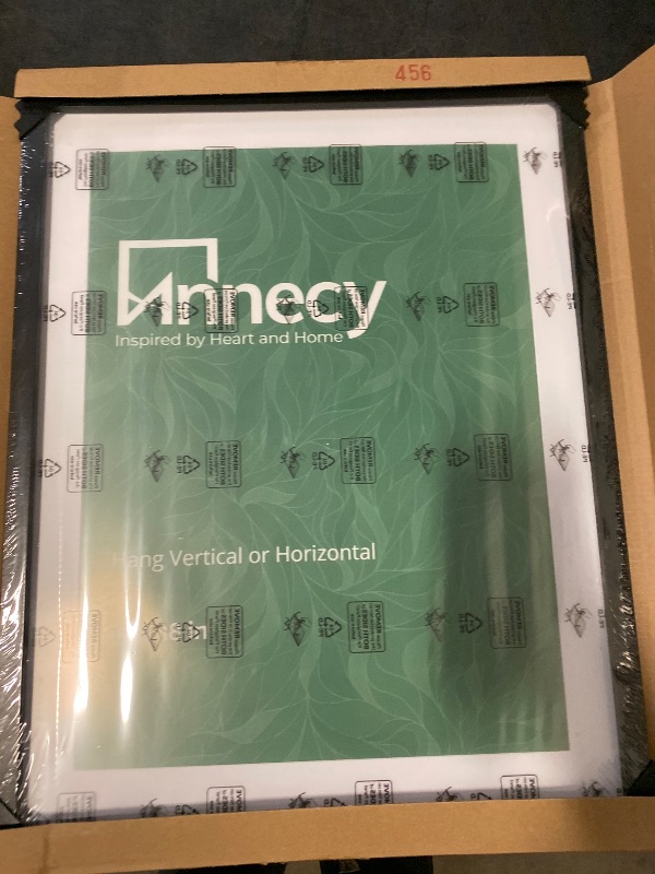 Photo 1 of Americanflat 14x18 Picture Frame with Polished Plexiglass - Streamline Collection - Thin Border Picture Frame for Wall Display - Hanging Hardware Included - Black