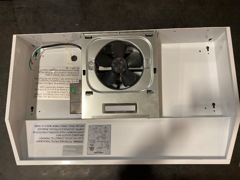 Photo 1 of FIREGAS Range Hood 30 inch Under Cabinet Range Hood with 2 Speed Exhaust Fan,Ducted/Ductless Convertible,Rocker Button Control,300 CFM, White Vent Hood Aluminum Filter Included