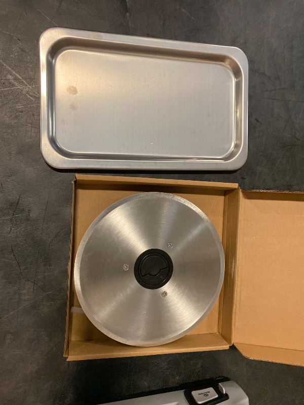 Photo 1 of Meat Slicer, 200W Meat Slicer Machine for Home, DC Motor Quiet Deli Slicer with 2 Removable 7.5'' Stainless Steel Blades, Adjustable Dial for 0-15mm, Electric Food Slicer for Meat, Cheese, Bread