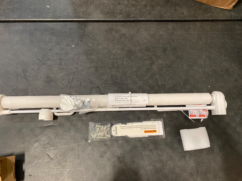 Photo 1 of Cumbor 55" Wide Retractable Baby Gates for Stairs, 34" Tall Mesh Dog Gate for Doorways, Pet Safety Essential Fit for Baseboards, Wide Toddlers Gates for Hallways, Indoor & Outdoor, White