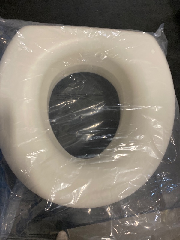 Photo 1 of HealthSmart Enhanced Comfort 5" Raised (Round) Toilet Seat Risers for Seniors 5 Slip Resistant Pads FSA/HSA Eligible Padded Toilet Seat Elevation 15.7 x 15.2 x 6.1