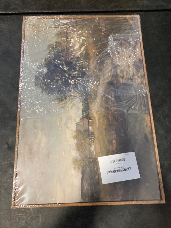 Photo 1 of InSimSea Framed Canvas Wall Art Vintage Decor, Room Decor Classical Oil Painting Canvas Prints Arkville Landscape Vintage Wall Art Home Decor, 16"x24"