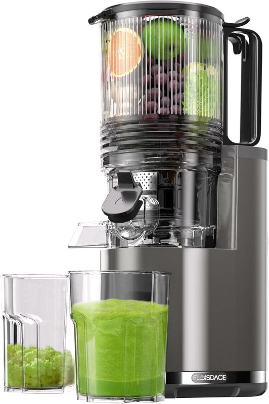 Photo 1 of J8 Cold Press Juicer, 6.5" Extra Wide Feed Chute Juicer Machines, 350W Slow Juicer Machines with High Juice Yield for Whole Vegetables & Fruits, BPA Free (Titanium Gray)