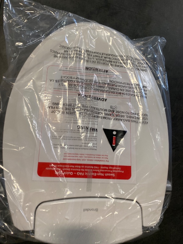 Photo 1 of Brondell Bidet Toilet Seat Non-Electric Swash Ecoseat, Fits Elongated Toilets, White - Dual Nozzle System, Ambient Water Temperature - Bidet with Easy Installation