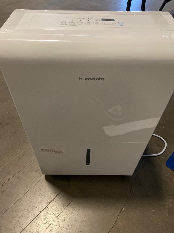 Photo 1 of hOmeLabs 50 Pint Wi-Fi Dehumidifier for up to 7,000 Sq Ft Rooms (MAX 120 Pint at 95°F, 90% RH) – Powerful Humidity Control for Large Rooms and Basements