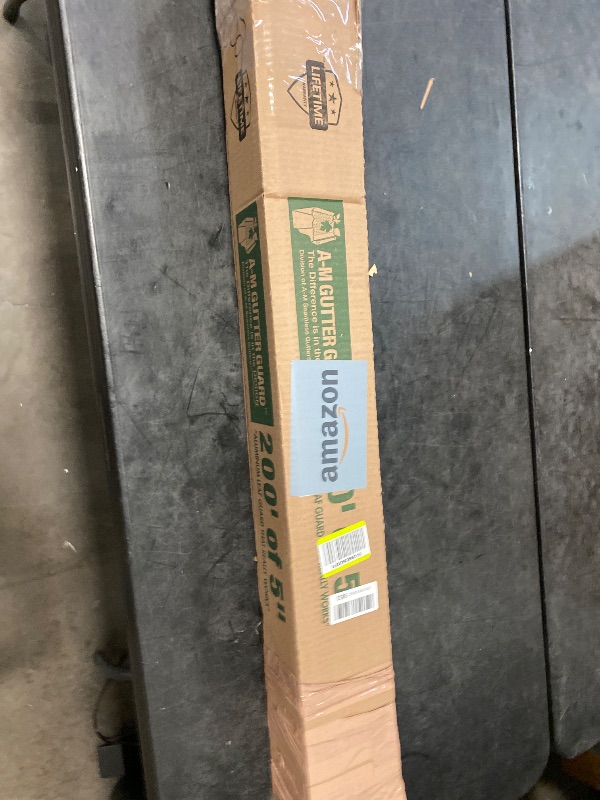 Photo 1 of A-M Gutter Guard - Heavy Duty Lifetime Quality Aluminum Leaf & Debris Protection for 5-inch and 6-inch (5 Inch-200 Feet, Mill Finish) - Made in The USA
