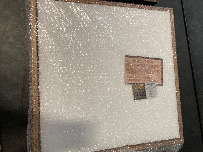 Photo 1 of 20 inch Large Square Ottoman Tray. Premium Acacia Wood Serving Tray for Living Room, Ottoman, Kitchen or as a Coffee Table Tray. Perfect Serving Tray for Breakfast in Bed, Appetizers or Parties