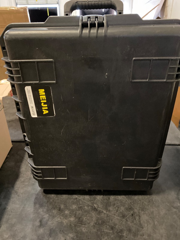 Photo 1 of MEIJIA Portable All Weather Waterproof Camera Case,Customizable Fit Foam with Rolling Wheels and Retractable Pull Handle,33.25"X24.4"X19.3"