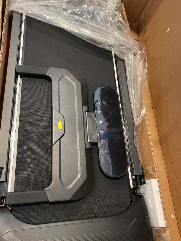 Photo 1 of Electric Walking Pad with Handle Bar, 3.5HP Compact Walking Pads Treadmill with Handles, 0.6-10.0MPH Portable Small Treadmills for Home Office Apartment Small Spaces, 400LBS with Big Screen