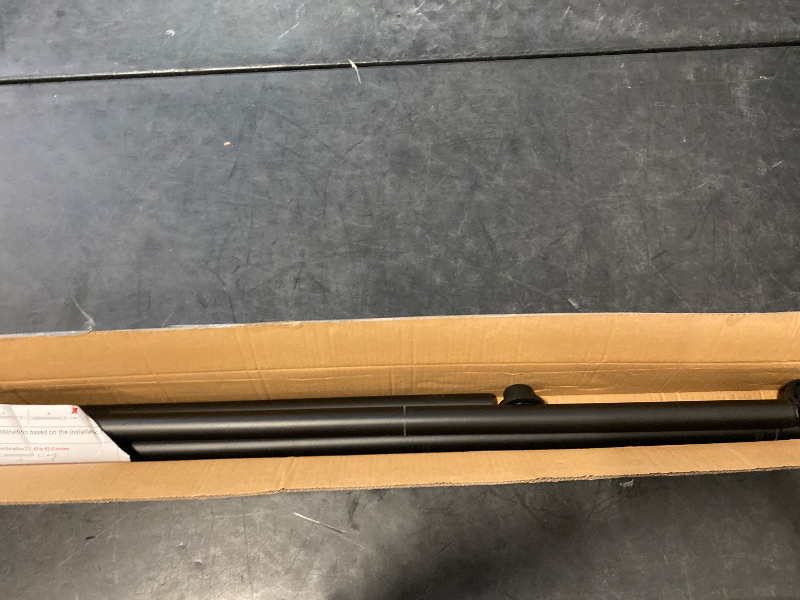 Photo 1 of ALLZONE Tension Curtain Rod for Window, 83-123 Inches, Heavy Duty Curtain Rods No Drilling, Non-Slip Bathroom Shower Tension Rod, Renter Friendly, Adjustable, Spring Loaded, Extra Long, Black