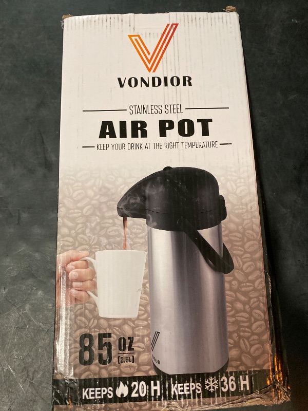 Photo 1 of Coffee Carafe for Keeping Hot - Gezoss 85OZ / 2.5L Airpot Coffee Dispenser with Pump - Large Coffee Thermos for Hot Drinks Tea Liquid - Insulated Stainless Steel Hot Water Beverage Urn for Parties