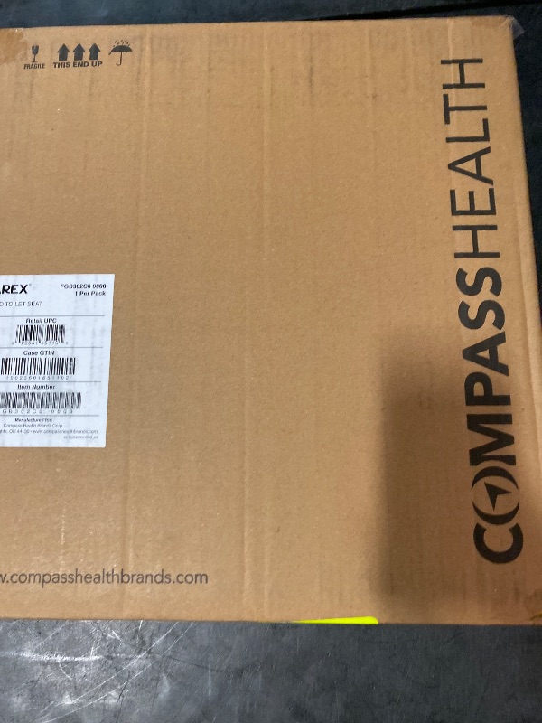 Photo 1 of Carex Toilet Seat Riser, Adds 5 Inches of Height, Elevated and Raised Toilet Seat with 300 lbs Capacity, Standard Riser for Elderly and Handicap, Universal, Slip-Resistant, White