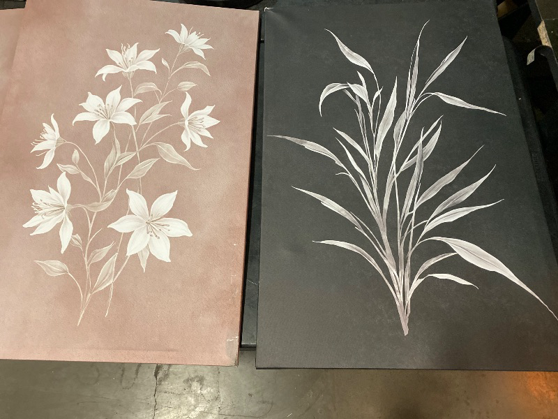 Photo 1 of LHIUEM Large Vintage Neutral Botanical Framed Wall Art Set,Brown and Black Flower Wall Decor,Nature Wildflower Artwork,Rustic Plant Floral Art Prints for Living Room,Bedroom,Farmhouse - 16"x24"x3