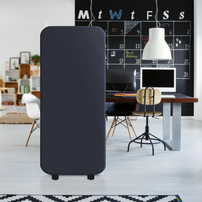 Photo 1 of DECOLAB Standing Room Divider, Movable Space Partition Separator for Office, School, Living Space, Workspace, Scratch Resistance, 29"x65", Cobalt