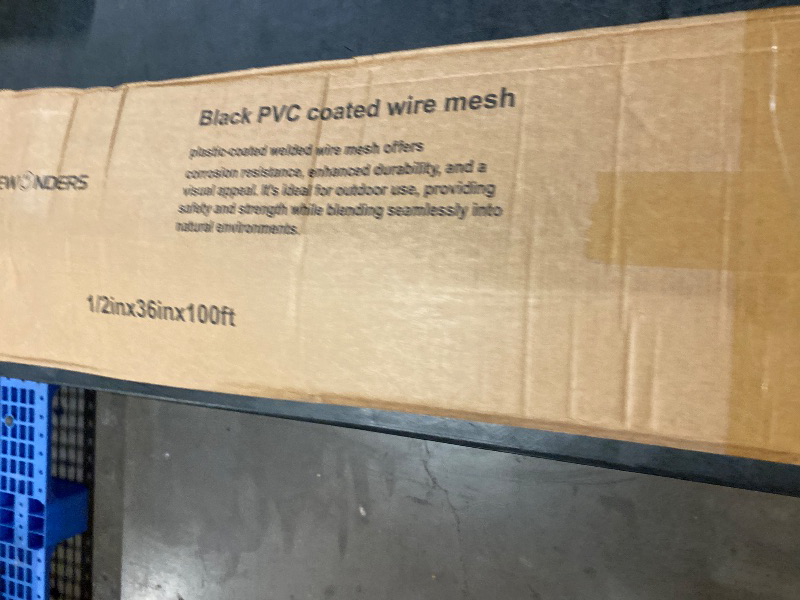Photo 1 of Black Hardware Cloth 1/2inx36inx100ft, Chicken Wire Fencing, 19Gauge, Vinyl PVC Coated Mesh, Welded Wire mesh, Perfect for Gopher Wire, Rodent Mesh, Tree Guard, Chicken Coop