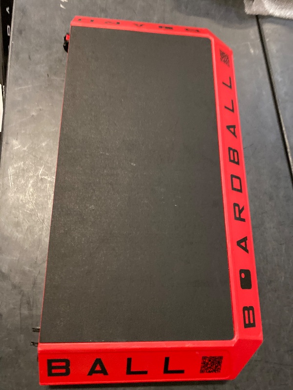 Photo 1 of Boardball Sport Portable Foldable Indoor Outdoor Boardball Set with Rubberized Top Surface Board, Volleyball, and Compact Hand Pump, Red and Black