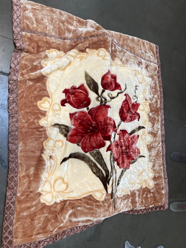 Photo 1 of 9 lbs Heavy Korean Mink Blanket,Silky Soft and Warm - Korean Style Queen Size 77" x 90", 9LB - 2 Ply Reversible Soft Warm Plush Raschel Blanket.