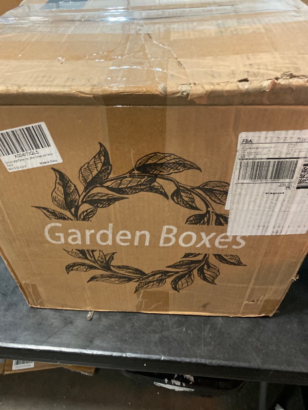 Photo 1 of BAOYOUNI Rectangular Raised Garden Bed Kit Indoor Outdoor Plastic Planter Grow Box for Fresh Vegetables, Herbs, Flowers & Succulents, Brown, 76.77'' x 15.35'' x 14.96''