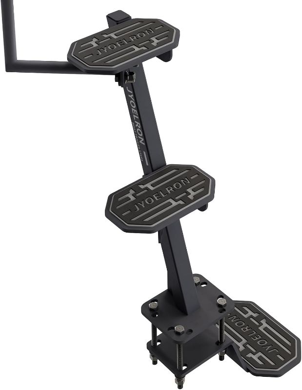 Photo 1 of Boat Trailer Steps with Handrail, EVA Anti-Slip Mat, 450Lbs Capacity, Recommended for Bow Heights up to 43", 3 Mounting Angle Options, Fits Trailer Tongues 3" to 4" Wide & Up to 5" High