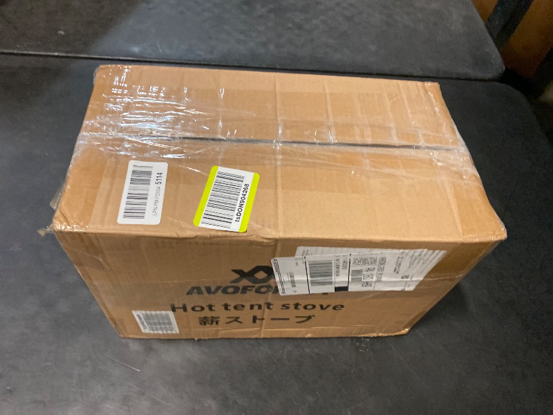 Photo 1 of Hot Tent Stove,AVOFOREST Wood Burning Stove,Small Wood Stove with 7 Stainless Chimney Pipes for Outdoor Heating & Cooking, Ice Fishing, Hunting