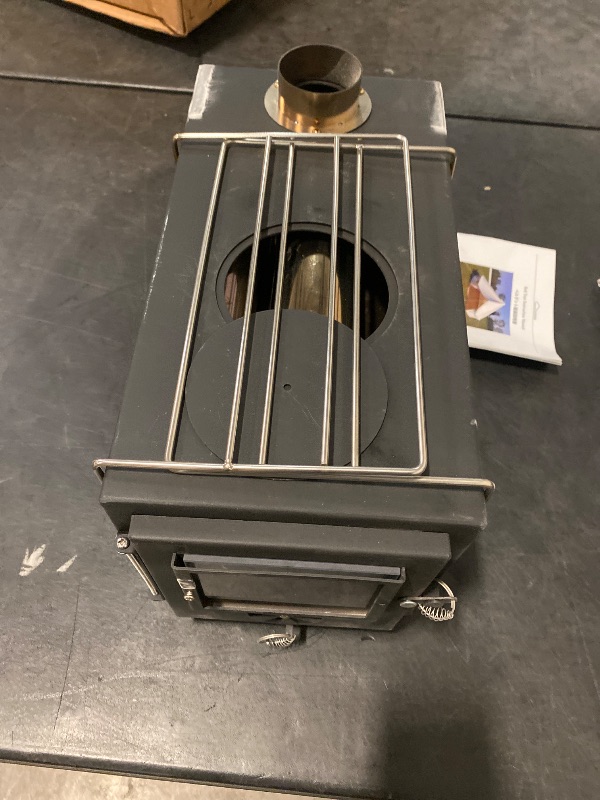 Photo 1 of Hot Tent Stove,AVOFOREST Wood Burning Stove,Small Wood Stove with 7 Stainless Chimney Pipes for Outdoor Heating & Cooking, Ice Fishing, Hunting