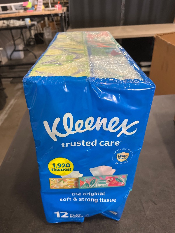 Photo 1 of Kleenex Trusted Care 2-ply Facial Tissues, Flat Boxes (160 tissues/box, 12 boxes)