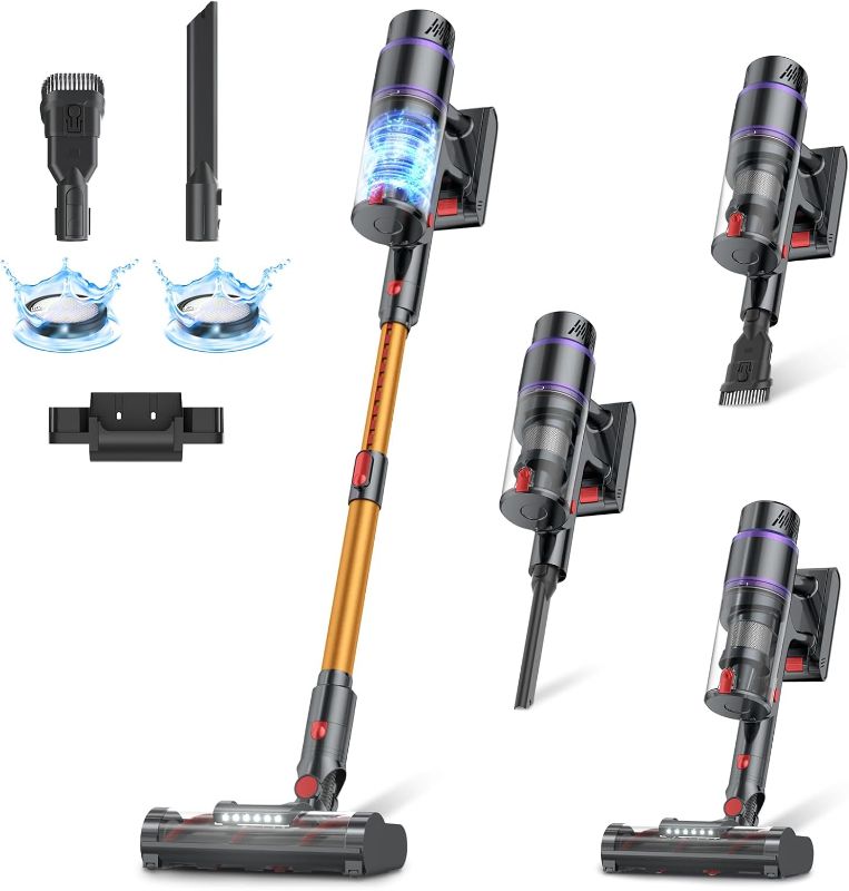 Photo 1 of Cordless Vacuum Cleaner, 550W/50Kpa/70Mins Vacuum Cleaners for Home with Smart Auto Mode/LED Touch Display, Self-Standing Cordless Stick Vacuum Rechargeable, Vacuum Cleaner for Pet Hair/Carpet/Floors
