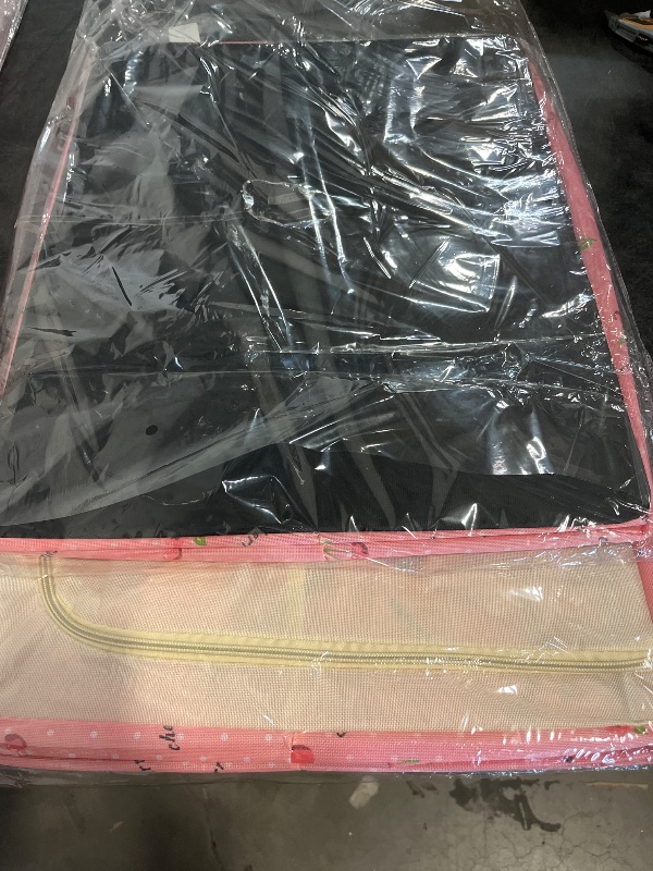 Photo 1 of Large Capacity Clothes Storage Bag with Steel Frame | Waterproof & Moisture-Proof Organizer Box for Clothes, Blankets & Quilts – Thick Fabric with Clear Window, 2 pack
