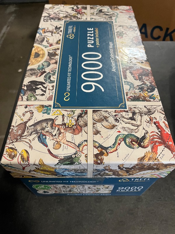 Photo 1 of Trefl Ancient Celestial Maps 9000 Jigsaw Puzzle Prime 78"x37" Large Jigsaw with Ancient Map of The Sky, Thick Cardboard, BIO, ECO, Creative Fun for Adults and Children from 12 Years Old
