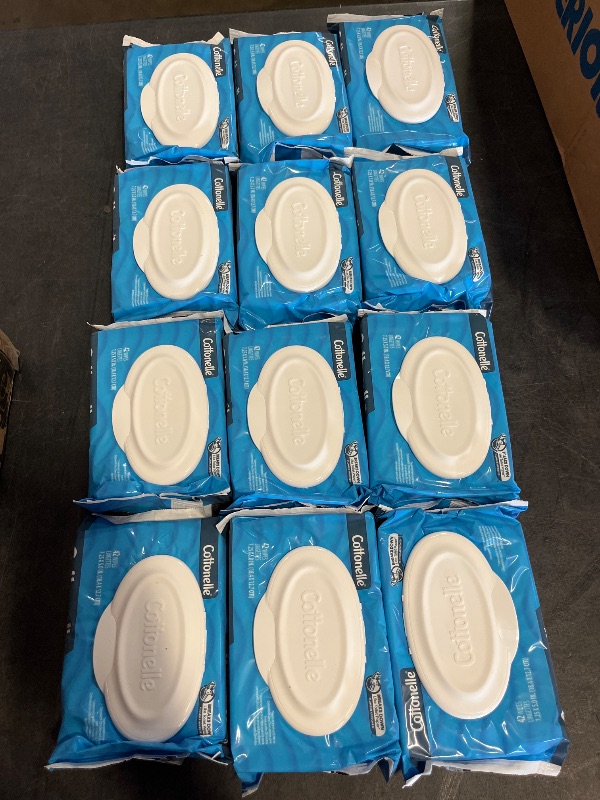Photo 1 of Cottonelle Fresh Feel Flushable Wet Wipes, Adult Wet Wipes, 12 Flip-Top Packs, 42 Wipes Per Pack (462 Total Wipes), Packaging May Vary
