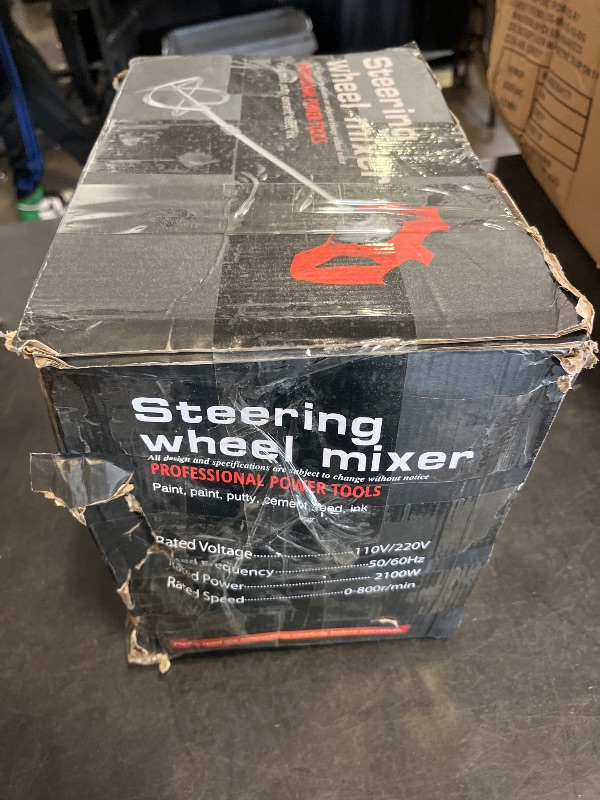 Photo 1 of 2300W Handheld Electric Concrete Mixer Portable Cement Mixer with 6 Adjustable Speed Mortar Mixer Mud Mixer for Mixing Mud Cement Mortar Paint Fodder
