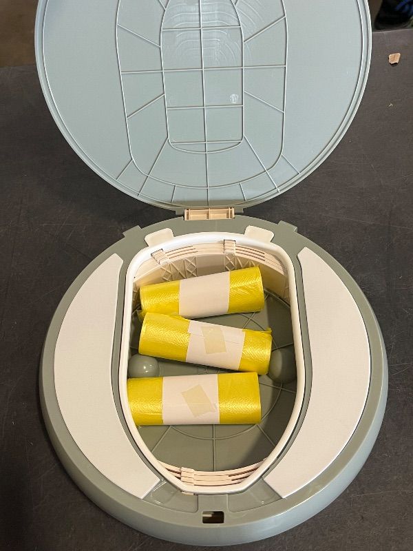 Photo 1 of SunnySmile portable, foldable potty seat for toddler, Training Toilet Seat Emergency Toilet for Car, Camping, Outdoor, indoor (grey, large)
