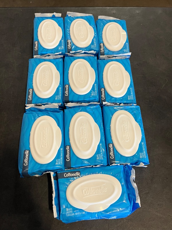 Photo 1 of Cottonelle Freshfeel Flushable Wet Wipes - One Box of 560 Wipes (10 Packs of 56 Pieces)
