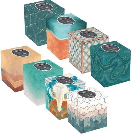 Photo 1 of Signature-Ultra Soft 3-Ply Facial Tissues, Upright Box, 84 Tissues/Box, Pack of 8