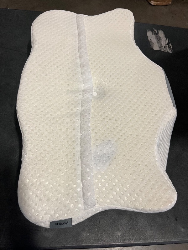 Photo 1 of DONAMA Cervical Pillow for Neck and Shoulder,Contour Memory Foam Pillow,Ergonomic Neck Support Pillow for Side Back Stomach Sleepers with Pillowcase-Standard Size
