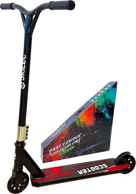 Photo 1 of Pro Scooter Genius 4.0 - Pro Scooters for Teens, Adults and Kids - Cool Trick Scooters for Stunts, Freestyle Stunt Scooter, BMX Scooter, 220LBS
