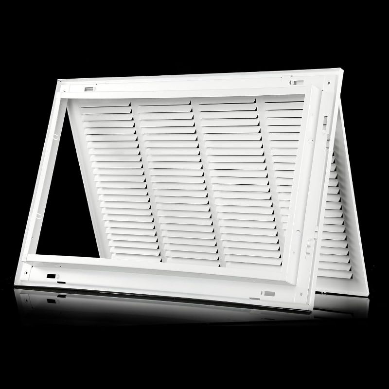Photo 1 of 24x18 Return Air Filter Grille [Duct Opening Size] Return Vent Cover for Wall or Ceiling,Steel Return Air Grill Removable Face/Door for 1 inch Filters (24"W x 18"H [Duct Opening])
