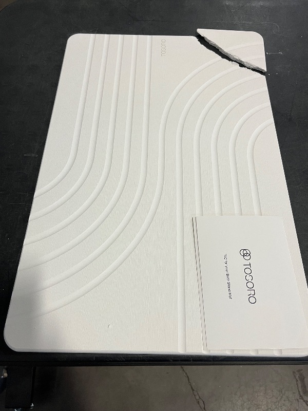 Photo 1 of Stone Bath Mat, Diatomaceous Earth Non-Slip Stone Shower Mat - Quick Drying Absorbent Bath Mats for Bathroom - Elegant & Modern Design, Easy to Clean (23.5 x 15) - Sandstone
