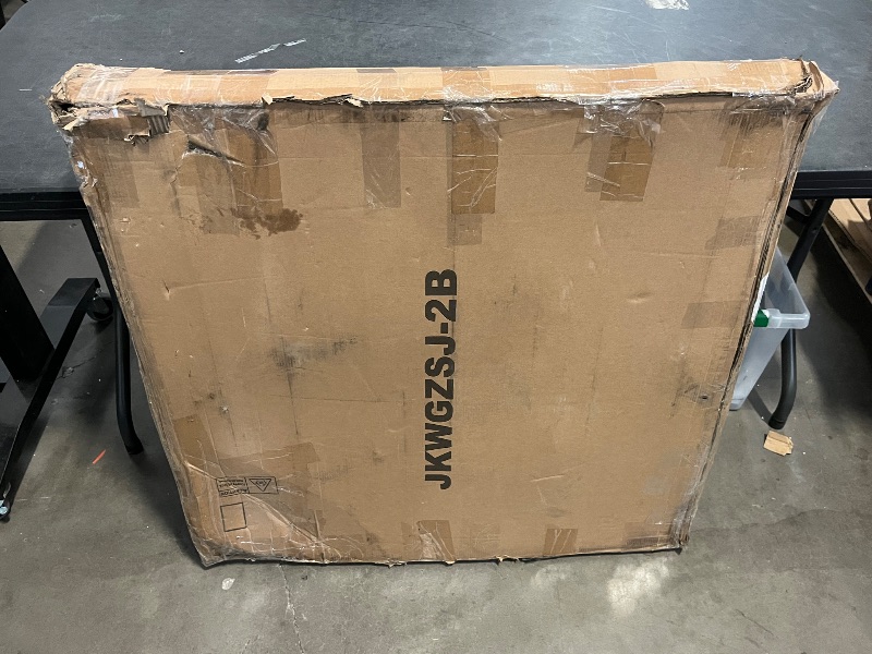 Photo 1 of 2 Packs 3' x 6' Grid Wall Panels Standing Wire Grid, Study Display Rack with T-Base Wheels Freestanding Gridwall Panel Tower for Shows, Black