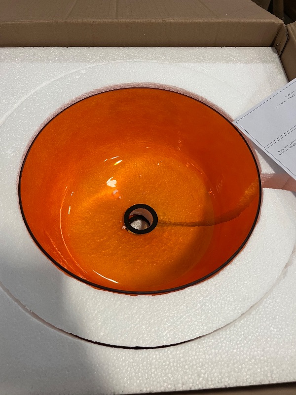 Photo 1 of Jowjut Orange Glass Ceiling Lamps Flush Mount Chandelier Light 1-Light 2-Layer Glass Shade Dining Room Light LED Vintage Mid Century Lights for Living Room Kitchen Island Bedroom
